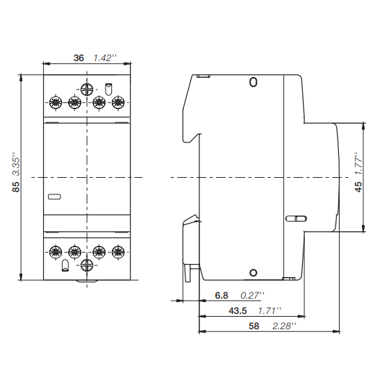 Модульный контактор legrand 412501 25а схема подключения